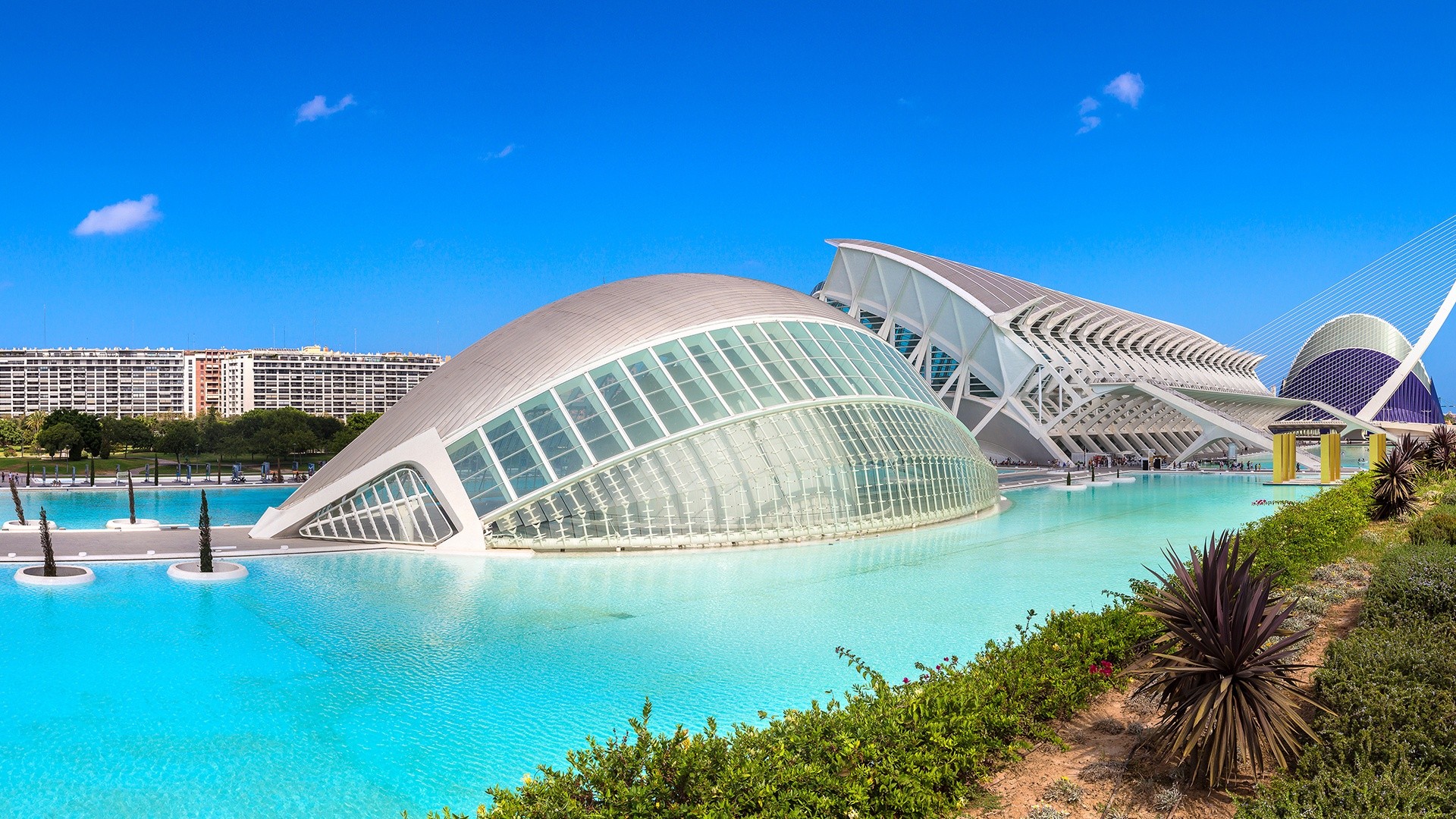 City of Arts and Sciences, one of the most remarkable sites in Valencia, Spain