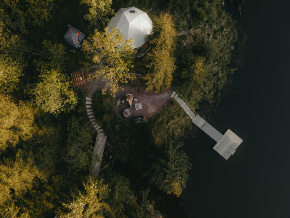 Luxuriate in private glamping.