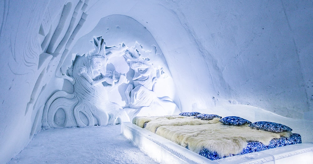 Find out how cozy cold can be at the snow hotel in Kemi, Lapland