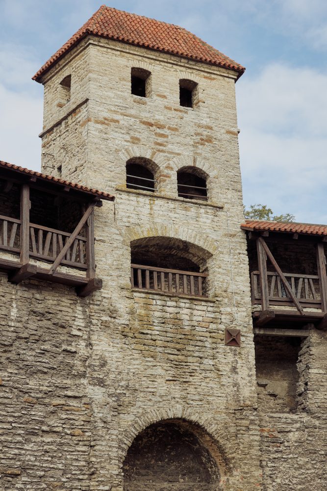 Tallinn Old Town Medieval City Wall Tower.